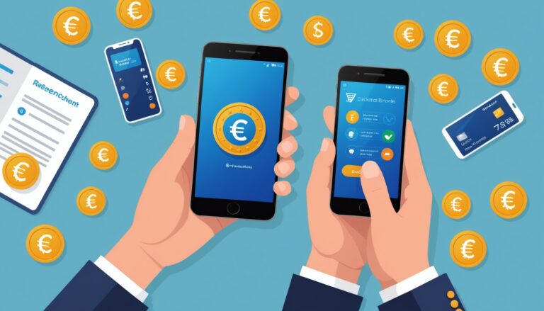 Illustration d'une application bancaire mobile avec bonus de parrainage